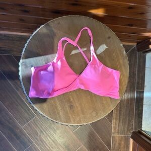 Pink Strappy Sports Bra/ Bikini Too